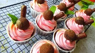 Капкейки Шоколад- Клубника chocolate cupcakes Ресторан Дома