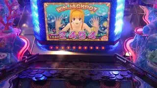 海物語ラッキーマリンシアターデラックス ジャックポットチャレンジ 2454 WIN JACKPOT(メダルゲーム)2023年8月4日