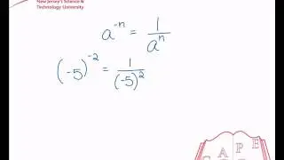 Positive and Negative Integer Exponents