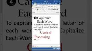Change Case in MS Word #Shorts #education #computer