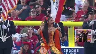 Himno Nacional SF 49ers- Cantante del Regional Mexicano- Gabriela Sepúlveda