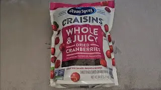 Costco Sale Item Review Ocean Spray Craisins Whole & Juicy Dried Cranberries Cranberry Taste Test