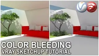 Vray Sketchup How to Reduce Different Color that Affect the White Material _ Vray Sketchup Tutorial