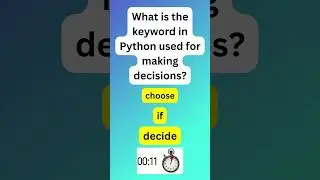 Python Quiz - Find the control statement 