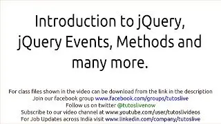 Introduction to jQuery