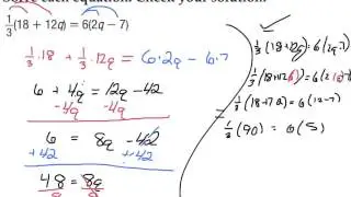 Solving Equations with the Variable on Each Side