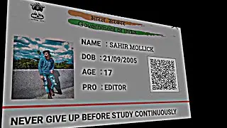 AADHAR CARD VIDEO EDITING ALIGHT MOTION || #alightmotion_hindi #xml #alightmotion @sahirxml7241