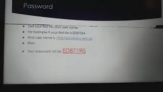 How to Create UserName & Password AIOU