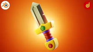 Sword in Blender | game ready assets blender | game assets