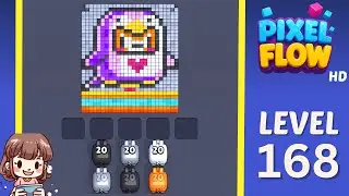 Pixel Flow Level 168 Solution Walkthrough