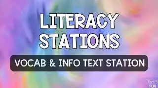 Literacy Stations Series - Part 7 - Vocabulary and Informational Text Station Ideas