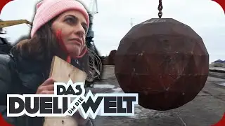 The world's greatest test of courage. Linda Zervakis battles a wrecking ball | Duel for the World...
