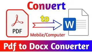 PDF to DOCX Converter in Mobile/Laptop| Pdf ko Kaise Docx Mein Convert Kare| Soda Pdf to Word|