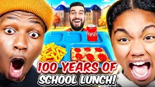 100 YEARS OF SCHOOL LUNCH! | Maha & Badger Reacts
