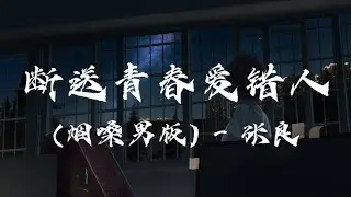 断送青春爱错人(烟嗓男版) - 张良 | Lyrics Music Videos 2024 | Tiktok
