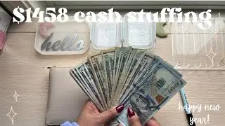 $1458 Cash Stuffing | 31 Year Old in CA | #cashenvelopestuffing #cashstuffing #cashbudgeting