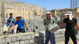 Doing the porcelain wall of the building and making lunch by Fatemeh