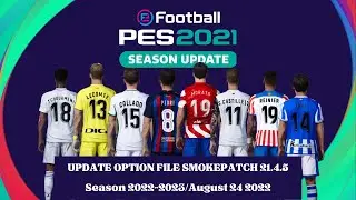 PES2021 | OPTION FILE UPDATE LA LIGA, FIX NUMBER, FIX FORMATION | SMOKEPATCH21.4.5 | 24082022