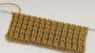 Простой и красивый универсальный узор спицами.