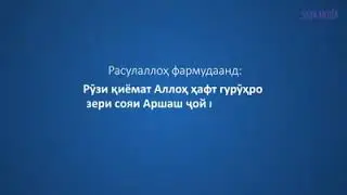 Рузи киёмат АЛЛОХ 7 гурухро зери сояйи аршаш чой медихад☝️