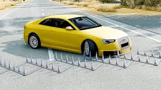 Mobil vs Spikes #5 - BeamNG Drive