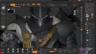 WARRIOR Armor/Hard surface in ZBRUSH Stream #5 - Arm and Torso cleanup