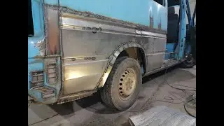 MERSEDES SPRINTER-ремонт ЗАДНЕЙ ПАНЕЛИ и АРКА крыла