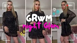 ULTIMATE NIGHT GLAM MAKEUP + OUTFIT + CHISME! 👗🖤💄✨ #grwm #chisme #tutorial #maquillaje