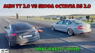 Audi TT 2.0 vs Skoda Octavia RS 2.0 drag race 1/4 mile 🚦🚗 - 4K UHD