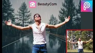 PicsArt Rain Manipulation Editing Edit Rain Effect & - Changing Background