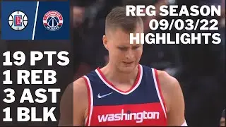 Kristaps Porzingis vs Clippers: 19 pts, 1 reb, 3 ast HIGHLIGHTS 2021/22 Regular Season [09.03.22.]