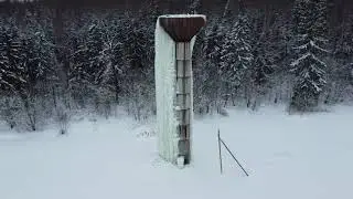 Водонапорная башня зимой. Красота.