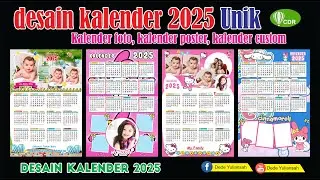 DESAIN KALENDER TAHUN 2025 UNIK CORELDRAW