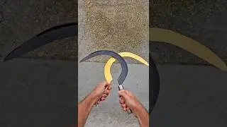 Melting brass into a sickle
