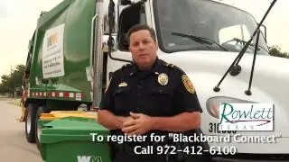 Rowlett changes to Waste Management - October 1, 2012