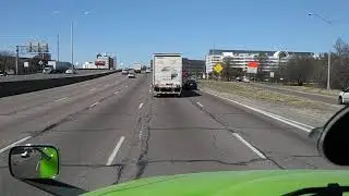 Driving a semi through Dallas, Texas on Interstate 45/30/35.