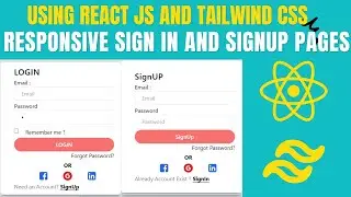 Build Responsive Effective SignIn and SignUp Page Using React Js and Tailwind CSS| React js tutorial