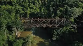 Sobrevôo pelo Rio Jucu Braço Norte -  Pontilhão do Jucu RFFSA - BR-262 (Bica) Mavic Air 2