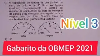 GABARITO DA OBMEP 2021. QUESTÃO 1. NÍVEL 3. PROVA AZUL. Problema de contagem.