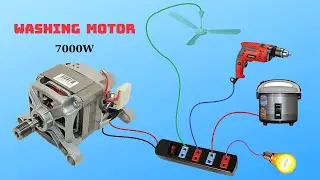 I Turn Washing Machine Motor into a Permanent 220V Electric Generator