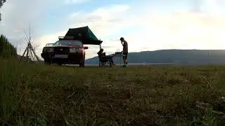 Evening camping in Volvo 940 Camperwagon by BRICKLIFE