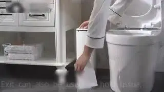 Пластиковый мусорный бак для ванной комнаты с туалетной щеткой