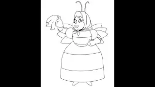 Luntik's grandmother (drawing)
