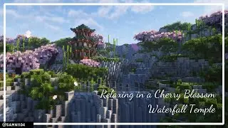 🌸🍃 Cherry Blossom Waterfall Temple