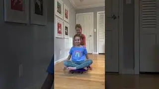 Gross motor activities toddler/preschooler pediatric physical therapy telehealth (scooterboard)