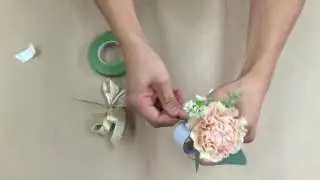 Attaching Flowers to a Corsage Band