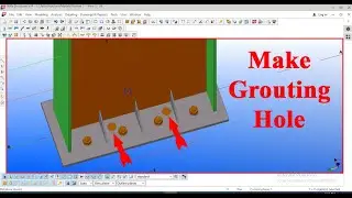 How to create grouting hole in Base plate | Tekla tutorial bangla