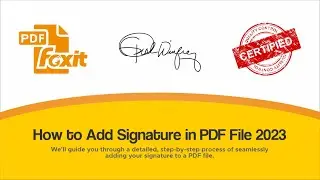 How to Add Signature in PDF File || Add Signature in PDF File 2023