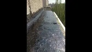 Длинный балкон со срывом и заливкой