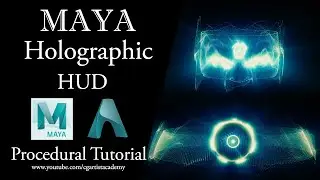 Maya MASH Holographic HUD Procedural Tutorial